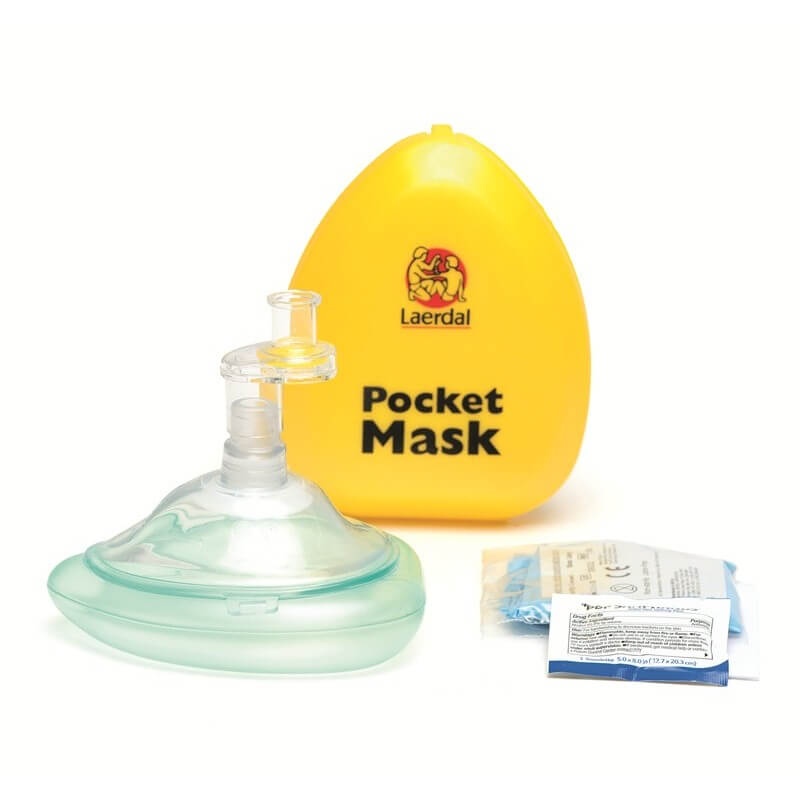 Laerdal Pocket Mask in gele plastic verpakking